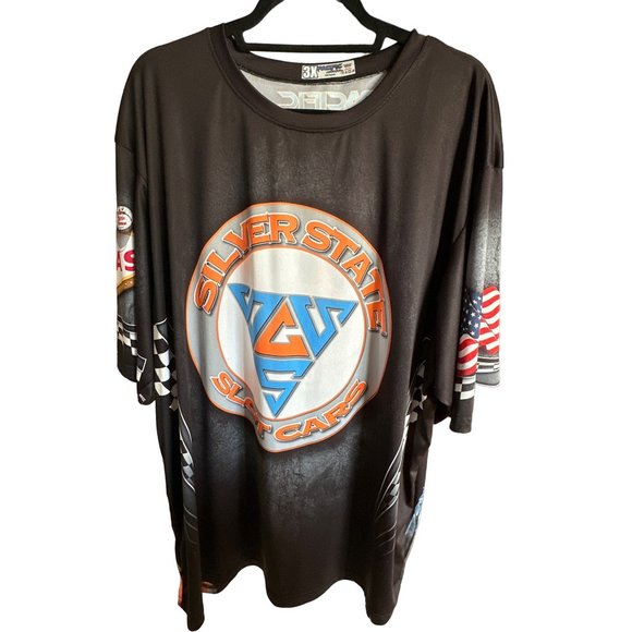 Pacific Apparel size 3XL Silver State Slot Cars short sleeve polyester jersey - Picture 1 of 6